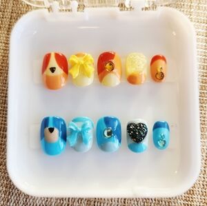 Kids Bluey Press On Nails